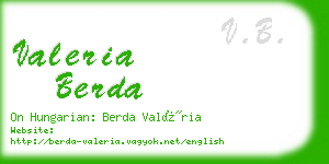 valeria berda business card